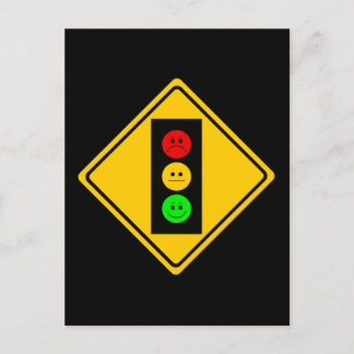 Moody Stoplight Ahead Briefkaart