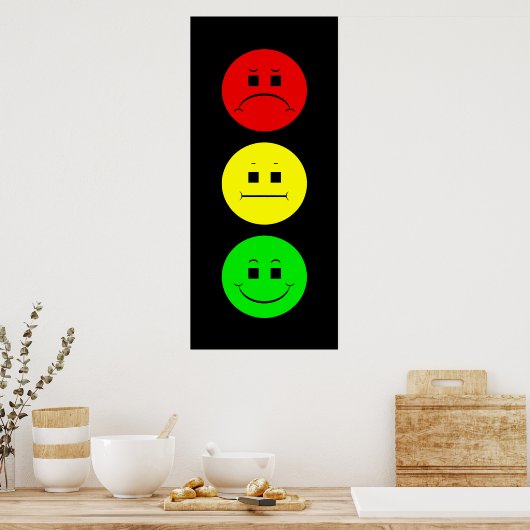 Moody Stoplight Poster (Keuken)
