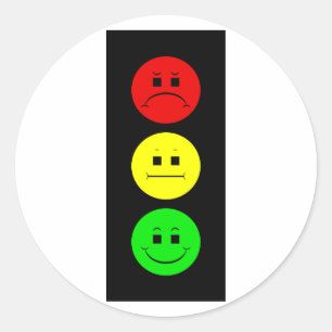 Moody Stoplight Ronde Sticker
