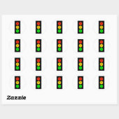 Moody Stoplight Tilted Green Ronde Sticker (Vel)
