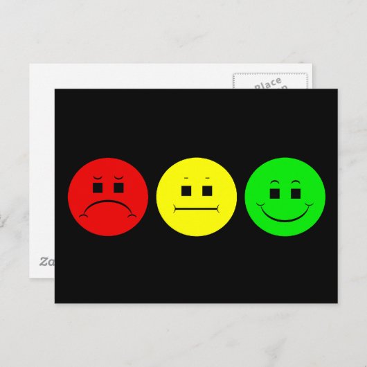 Moody Stoplight Trio Briefkaart (Voorkant / Achterkant)