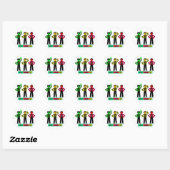 Moody Stoplight Trio karakters Ronde Sticker (Vel)