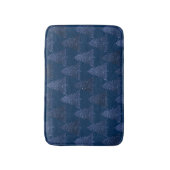 Moody Tree patroon | Classy Navy Blue Kerstmis Badmat (Voorkant Verticaal)