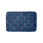Moody Tree patroon | Classy Navy Blue Kerstmis Badmat (Voorkant)