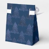 Moody Tree patroon | Classy Navy Blue Kerstmis Bedankdoosjes (Achterkant)