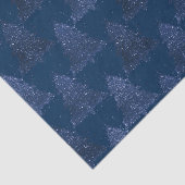 Moody Tree patroon | Classy Navy Blue Kerstmis Tissuepapier (Detail)