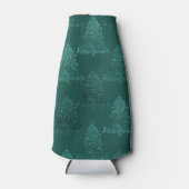 Moody Tree patroon | Dark Midnight Blauwgroen kers Flesjeskoeler (Voorkant)