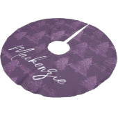 Moody Tree patroon | Deep Plum Paarse Custom Kerstboom Rok (Gekanteld)