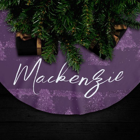 Moody Tree patroon | Deep Plum Paarse Custom Kerstboom Rok