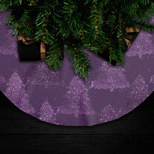 Moody Tree patroon   Deep Plum Paarse Kerstmis Kerstboom Rok