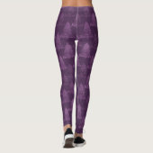 Moody Tree patroon | Deep Plum Paarse Kerstmis Leggings (Achterkant)