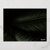 Moody Tropics Bruiloft RSVP Folie Uitnodiging Briefkaart (Achterkant)