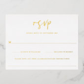 Moody Tropics Bruiloft RSVP Folie Uitnodiging Briefkaart (Voorkant)