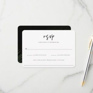 Moody Tropics Wedding Carte RSVP