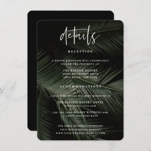 Moody Tropics Wedding Details Informatiekaartje