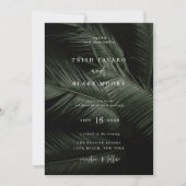 Moody Tropics Wedding Kaart (Voorkant)