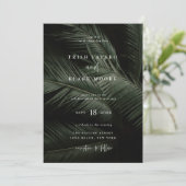 Moody Tropics Wedding Kaart (Staand voorkant)