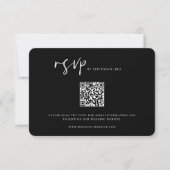 Moody Tropics Wedding QR Code RSVP Kaartje (Voorkant)