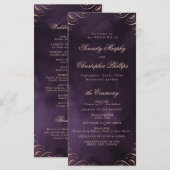 Moody violet or rose Calligraphie Programme de mar (Devant / Derrière)