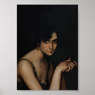 Moody Vrouw Portret Kunst Poster