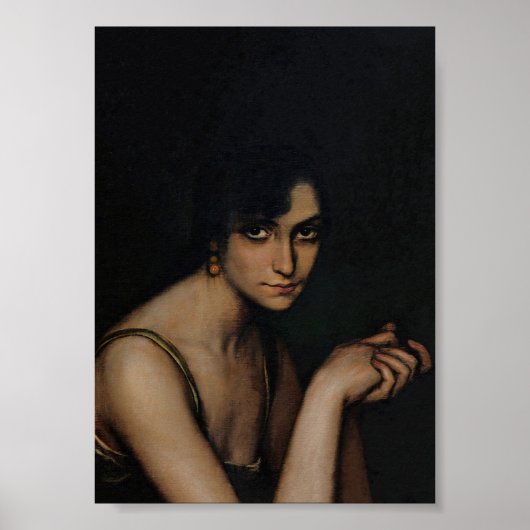 Moody Vrouw Portret Kunst Poster (Voorkant)