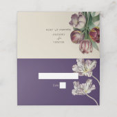 Moody Waterverf Paarse Tulpen Trouwnaam (Buitenkant ongevouwen)