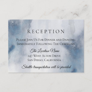 Moody Waterverf Wash bruiloft receptie Kaart