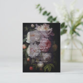 Moody White Peony Mariage Arch Invitation (Debout devant)