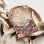 Moody Wildflower Mountain Wedding Save The Date