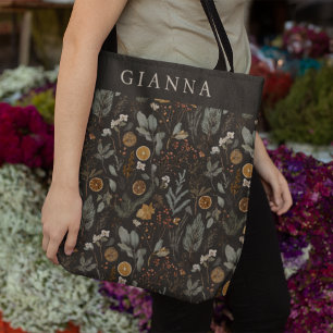 Moody Winter Botanical gepersonaliseerd Draagtas