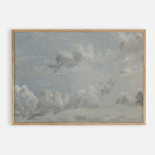 Moody wolken, grote  olie poster