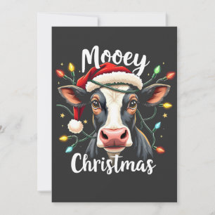 Mooey Christmas Funny Xmas Koe Cattle Lovers Kaart