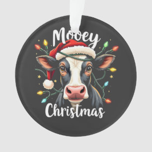 Mooey Christmas Funny Xmas Koe Cattle Lovers Ornament