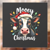 Mooey Christmas Funny Xmas Koe Cattle Lovers Raamsticker (Vel 2)