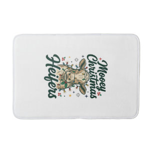 Mooey Kerst Vaarzen Funny Koe Kerst Ontwerp Badmat