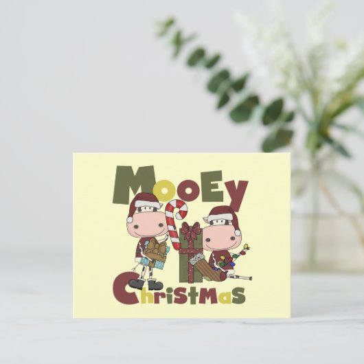 Mooey Kerstmis Feestdagenkaart (Staand voorkant)