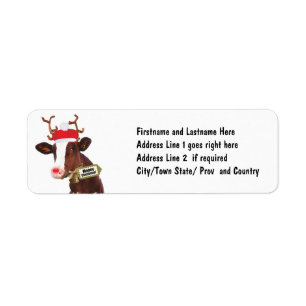 Mooey Merry kerstrennierkoe Etiket