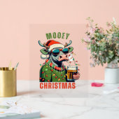 Mooey Noël Highland Cow Light Santa Hat T-Shi (Mariage)