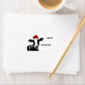 Mooey Vrolijk Kerstfeest Koe Santa Hat Etiket (Insitu)