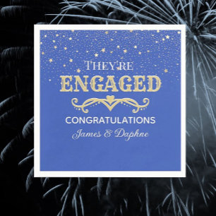 Mooi aangepast verloving servet