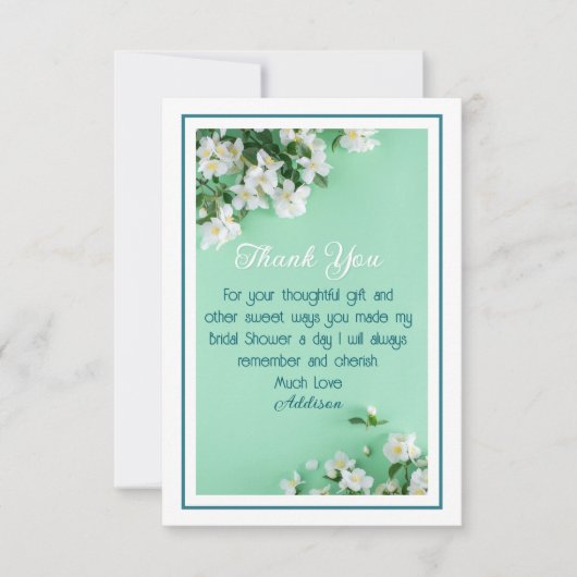 Mooi aangepaste trouwfeest bedankkaart (Voorkant)