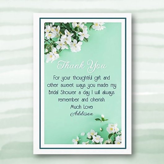 Mooi aangepaste trouwfeest bedankkaart