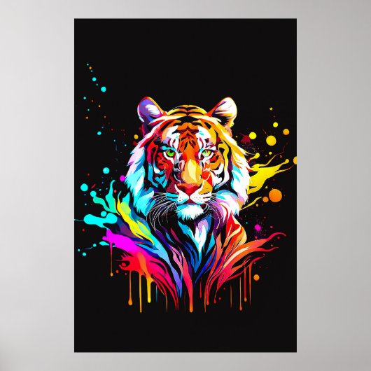 Mooi Abstract tijgerontwerp Poster (Voorkant)