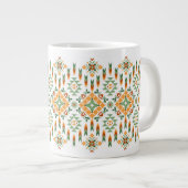 Mooi Afrikaans breipatroon Extra Grote Beker (Voorkant rechts)