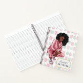 Mooi Afro American Pink School Notitieboek (Binnen)