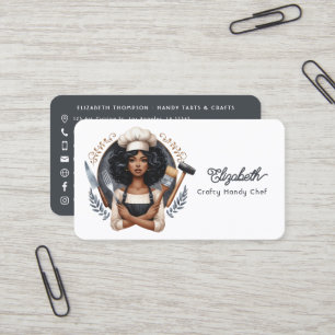 Mooi Afro Glam Ambachtelijke Zakelijke Branding Visitekaartje