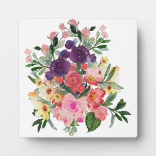 Mooi Aquarel Bloemen Digitale Kunstschilderij Fotoplaat