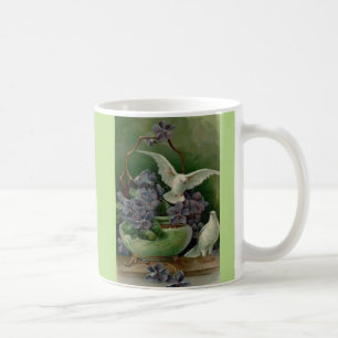 Mooi Art Nouveau White Doves Briefkaart Koffiemok