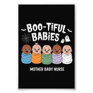 Mooi Babies Moeder Baby Verpleegster Halloween  Foto Afdruk