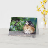 Mooi Baby Robin Kaart (Gele Bloem)